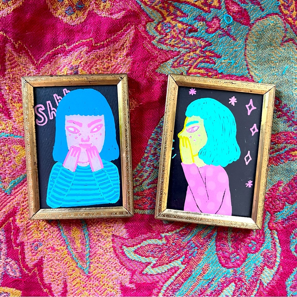 Vintage Gold Frames Set of 2